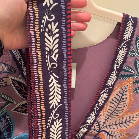 Farm Rio Wild Night Lavendar belted mini dress - Picture 9 of 10